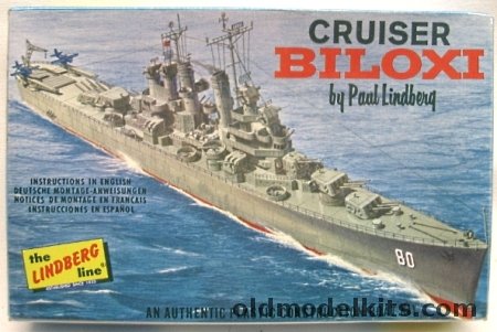 Lindberg 1/1070 USS Biloxi Cruiser, 736-39 plastic model kit